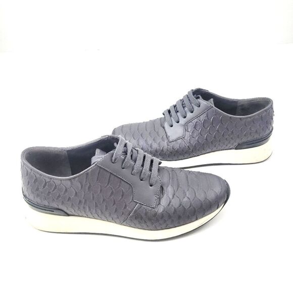 VINCE alligator crocodile embossed leather sneaker - Picture 13 of 13